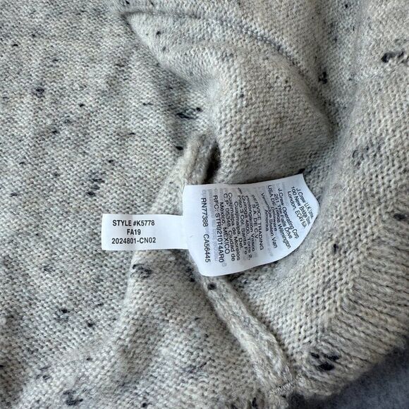 Madewell Women Medium Open Front Donegal Cardigan Pockets Gray Wool Blend Duster - Picture 5 of 12